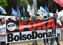 Ato em SP defende serviço público e repudia projetos de Bolsonaro, Doria e Nunes